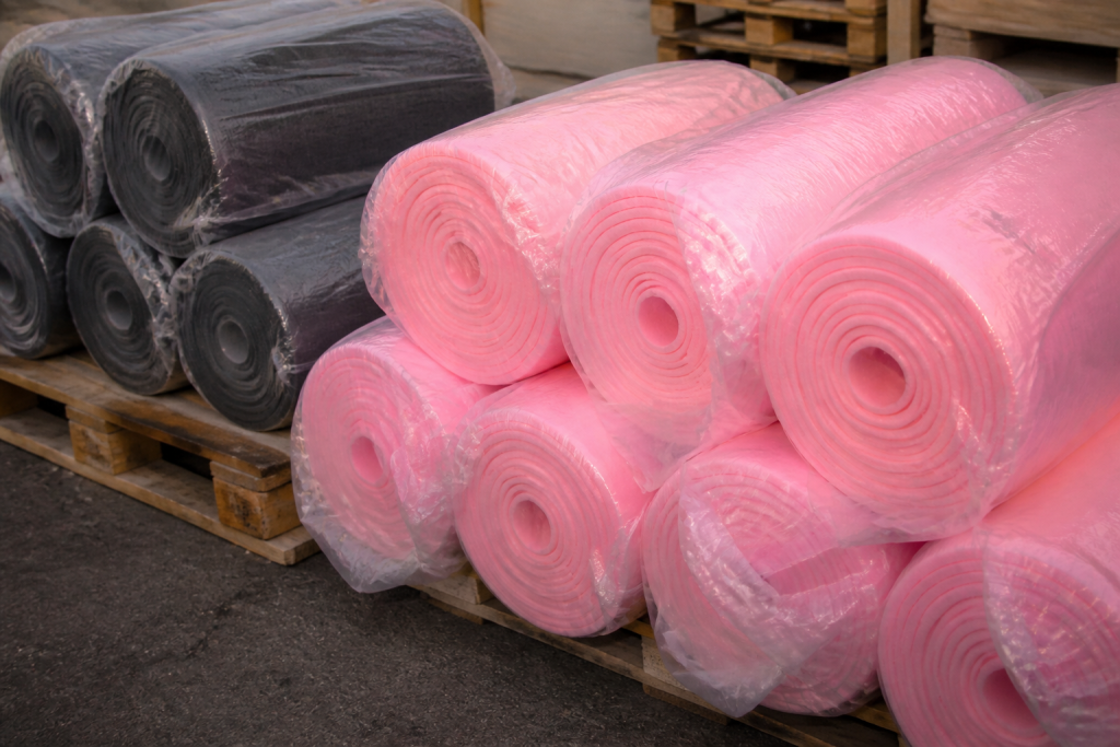 Rouleaux isolants rose et noirs avec tarifs